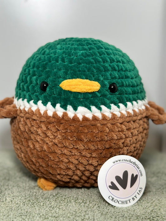 Jumbo Chunky Crochet Mallard Duck Amigurumi Plushy